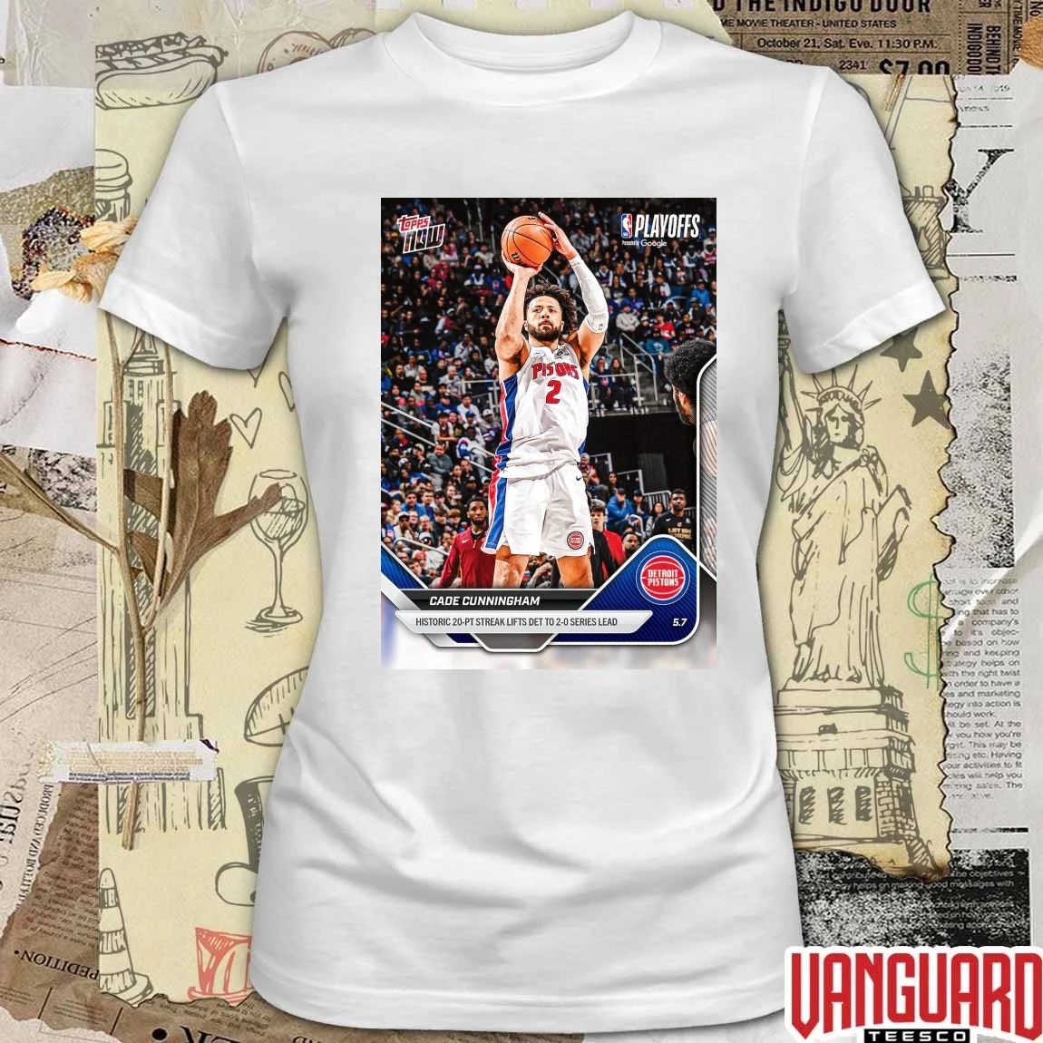 Cade Cunningham Historic 20-Pt Streak Lifts Det To 2-0 Series Lead – 2026 NBA Topps NOW t-shirt