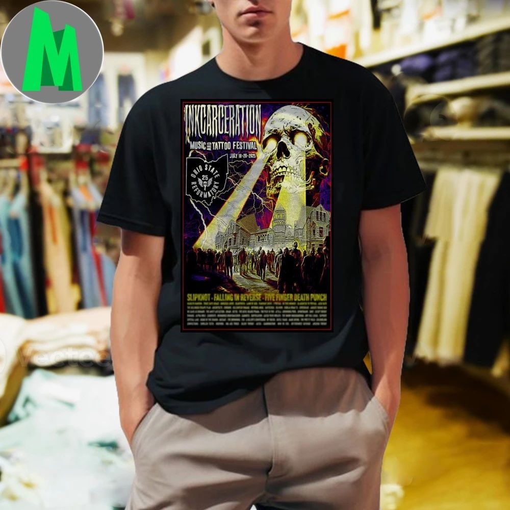 Inkcarceration State Reformatory, Mansfield, OH 18-20 July 2025 Poster Shirt