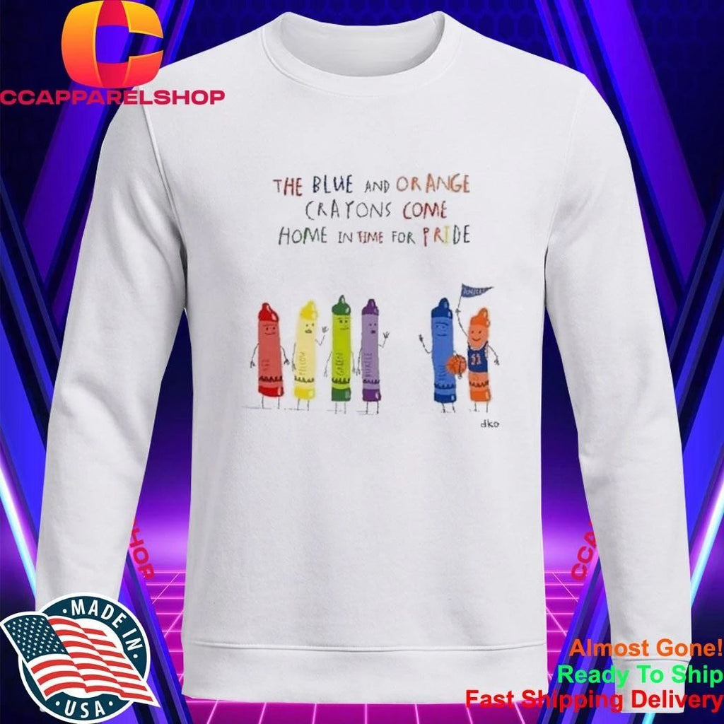 The Blue And Orange Crayons Come Home In Time For Pride Shirt
