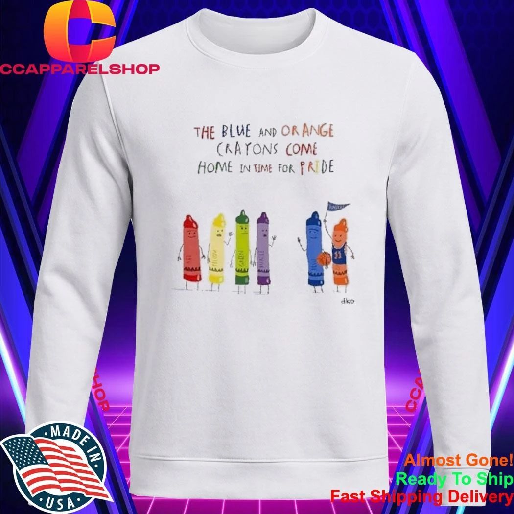 The Blue And Orange Crayons Come Home In Time For Pride Shirt