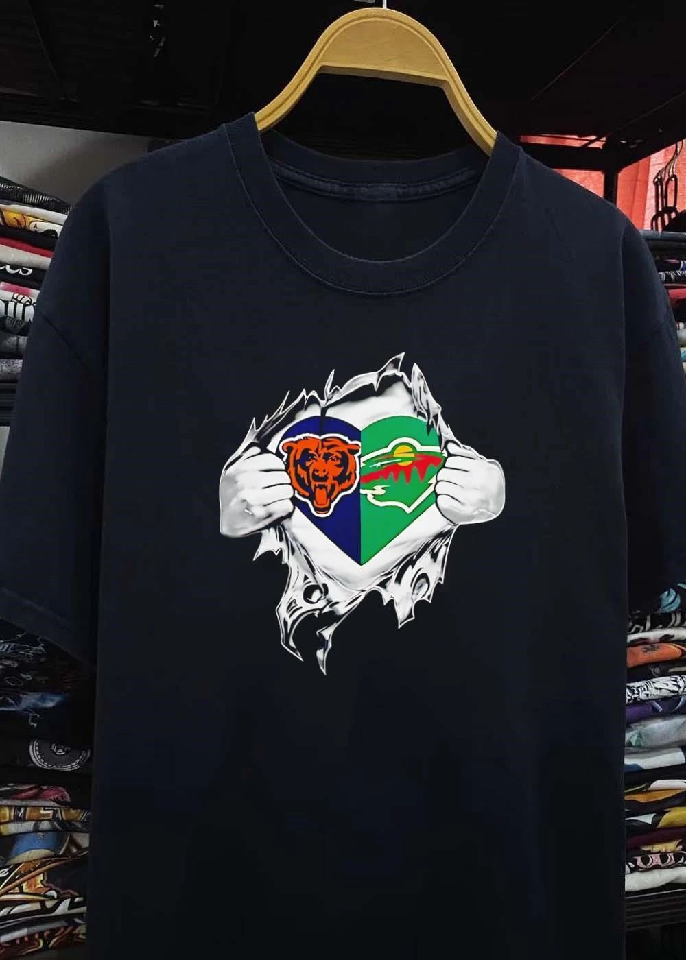 Bears and Wild Heart Ripping Open T-Shirt