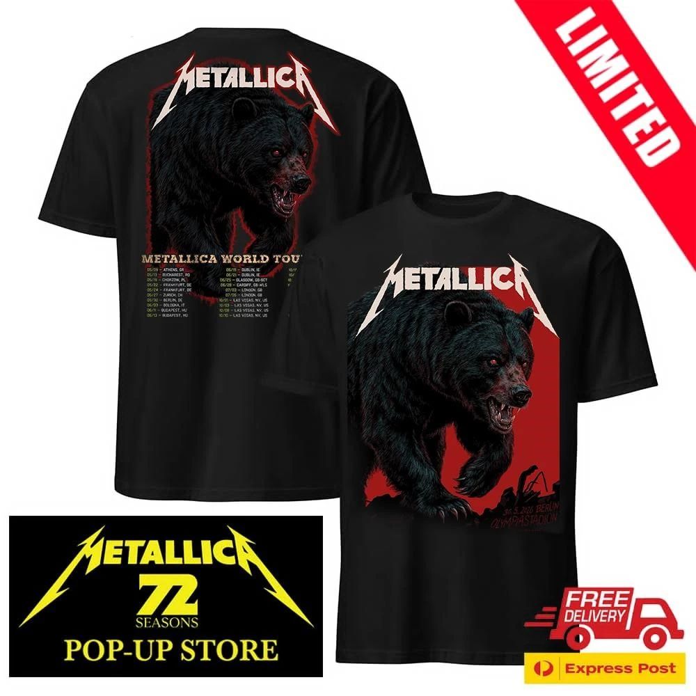 Metallica Germany Tour 2026 T-Shirt Berlin Olympiastadion
