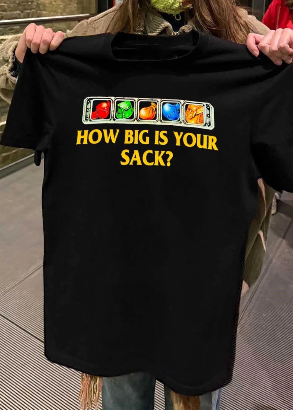 How big is your sack World of Warcraft loot bag icon shirt