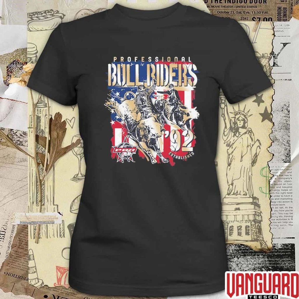 PBR Professional Bull Riders Established 1992 Patriotic t-shirt