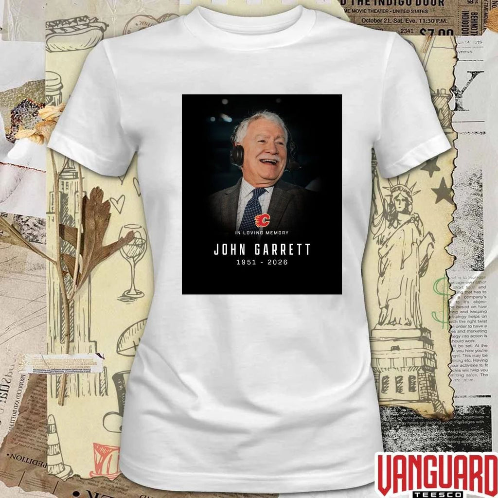 In Loving Memory John Garrett 1951 – 2026 Calgary Flames Poster t-shirt