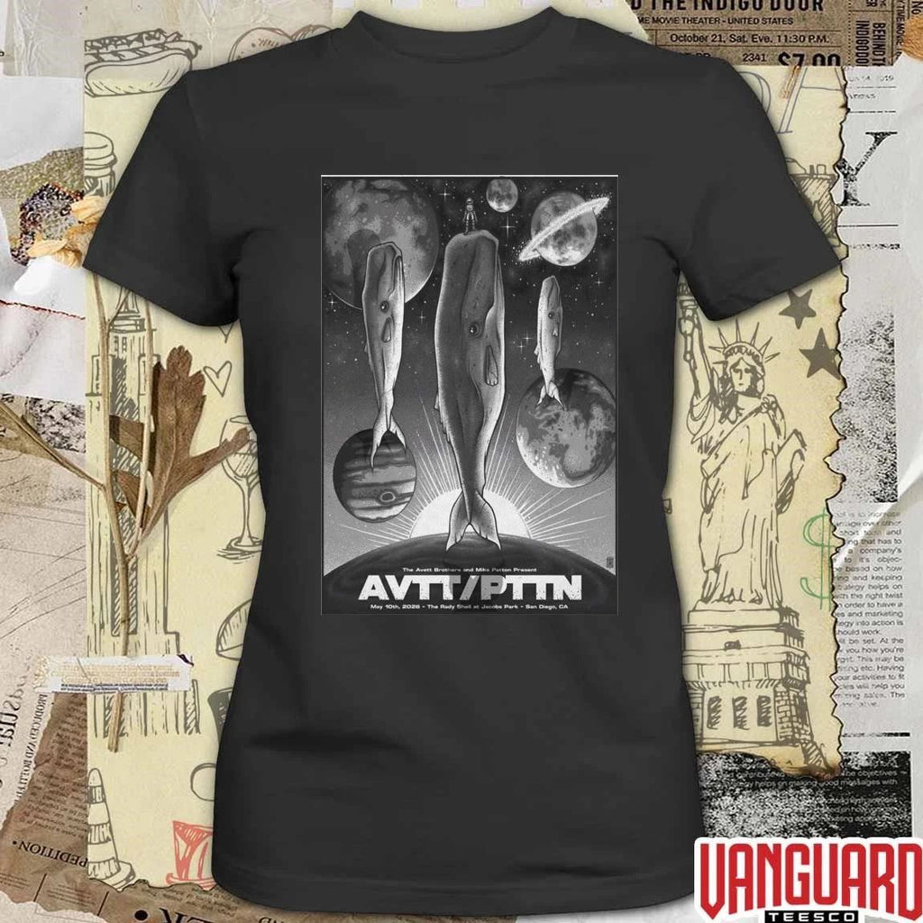 The Avett Brothers With Mike Patton May 10 2026 San Diego CA Poster t-shirt