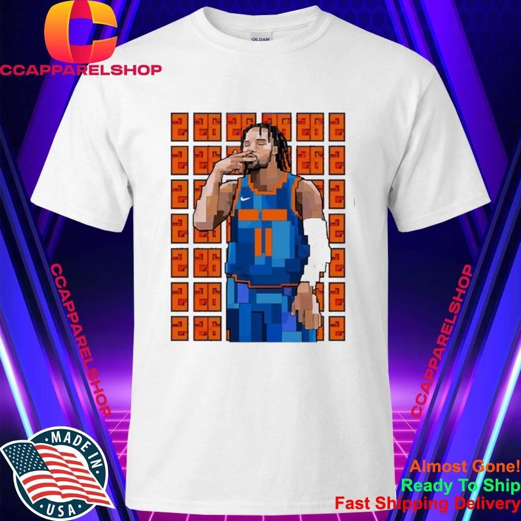 Jalen Brunson 11 Pixel Mosaic Geometric Art Basketball Finals 2026 Shirt