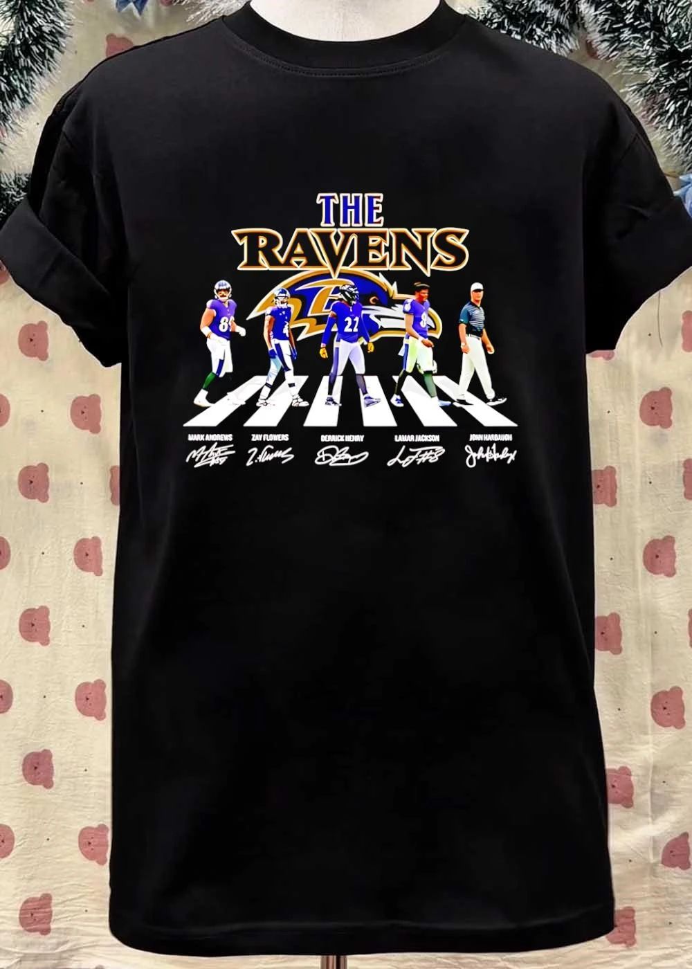 The Ravens Abbey Road Mark Andrews Zay Flowers Derrick Henry signatures shirt