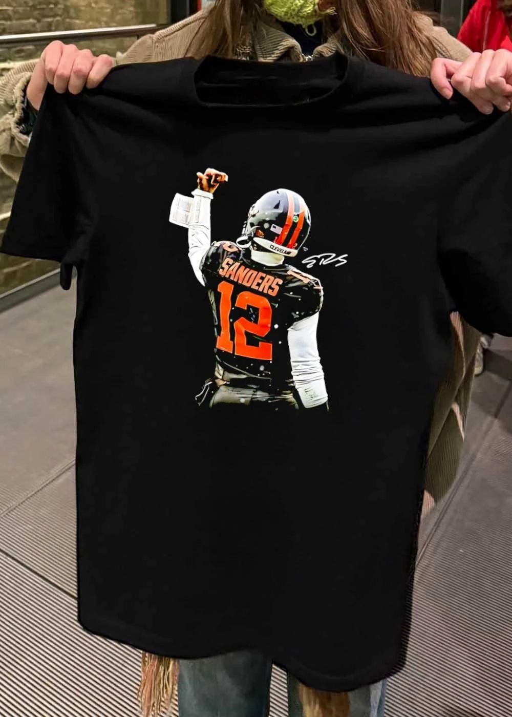 SRS Sanders 12 Cleveland Football Celebrating Shirt