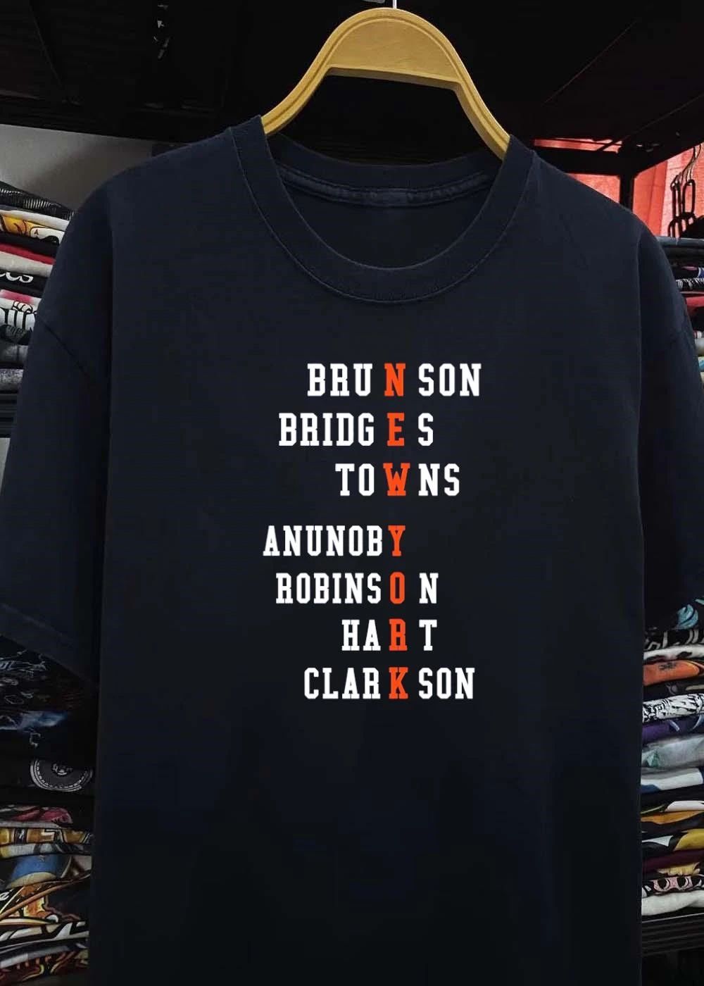 Knicks Fan Apparel Brunson Bridges Towns Anunoby Robinson Hart Clarkson New York T-Shirt