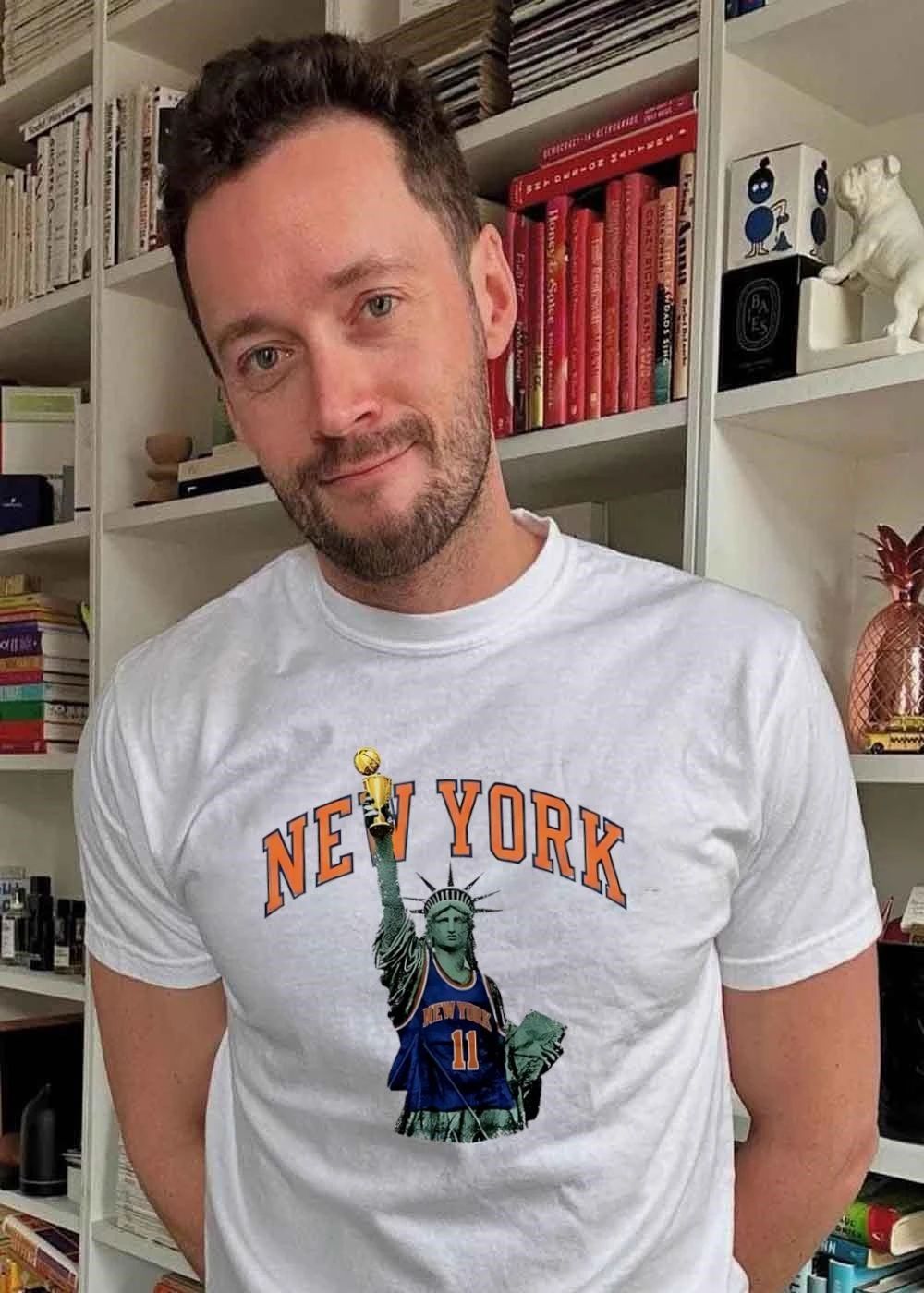 New York Liberty Statue Holding Championship Trophy New York 11 Shirt