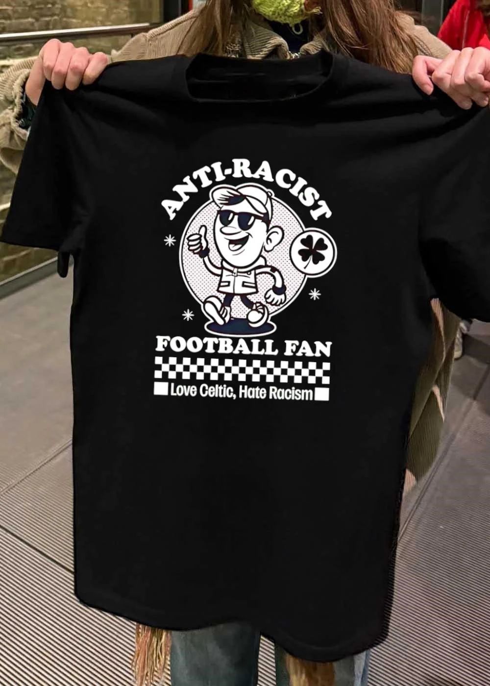 Love Celtic, Hate Racism Anti-racist Football Fan T-Shirt