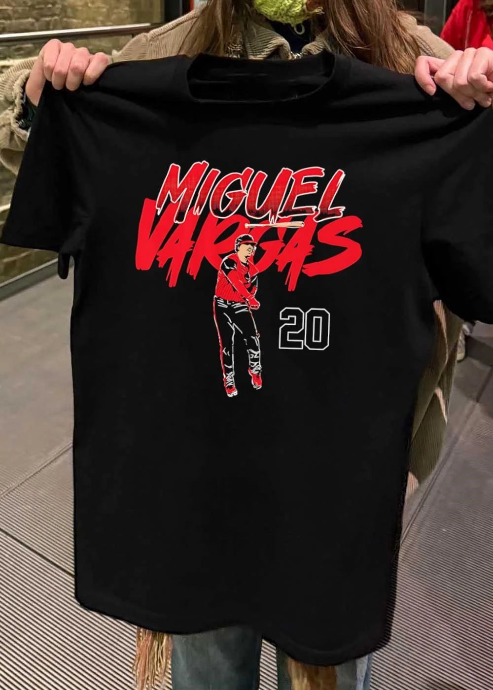 Mlb Players Association Miguel Vargas 20 Red Lettering Baseball T-Shirt
