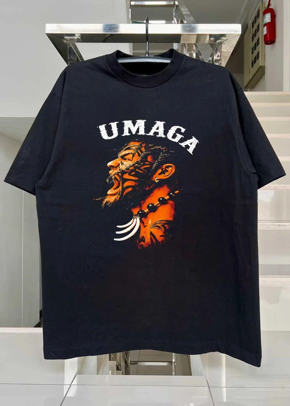 Wrestling Legend Umaga Roaring Face Tribal Tattoo Necklace Umaga shirt