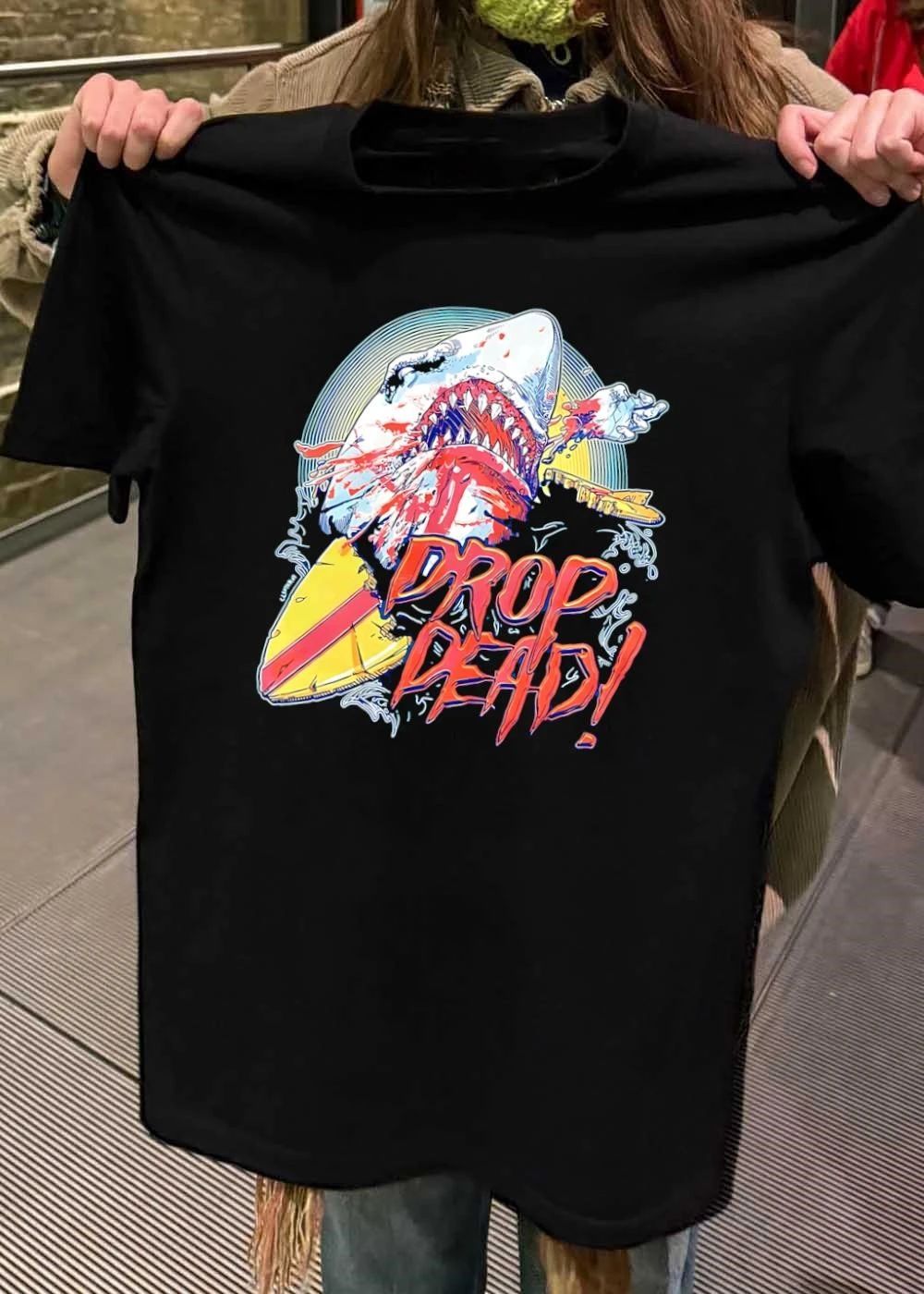 Clenter Shark Attacking Surfer Drop Dead shirt