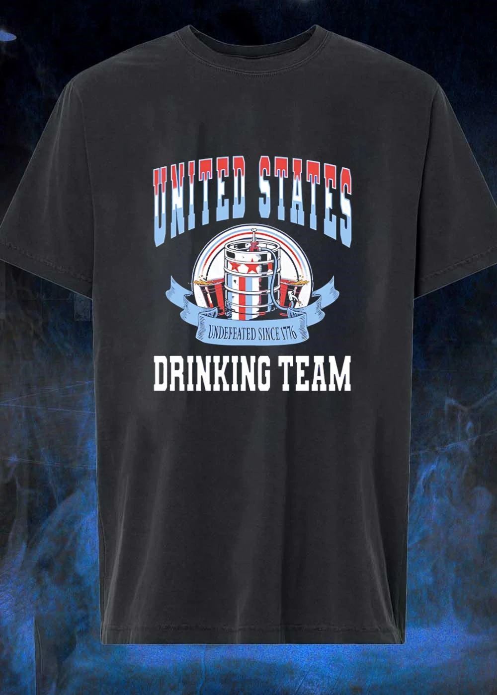 United States undefeated since 1776 drinking team shirt