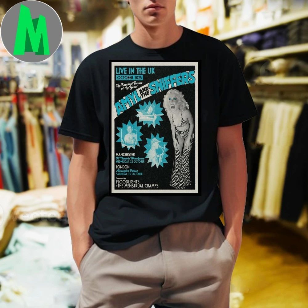 Amyl and the Sniffers Live in The Tour UK October 2025 Poster Shirt