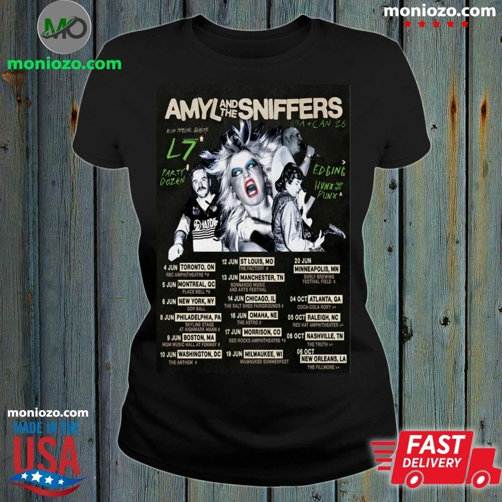 Amyl And The Sniffers 2026 America And Canada Tour Poster Shirt
