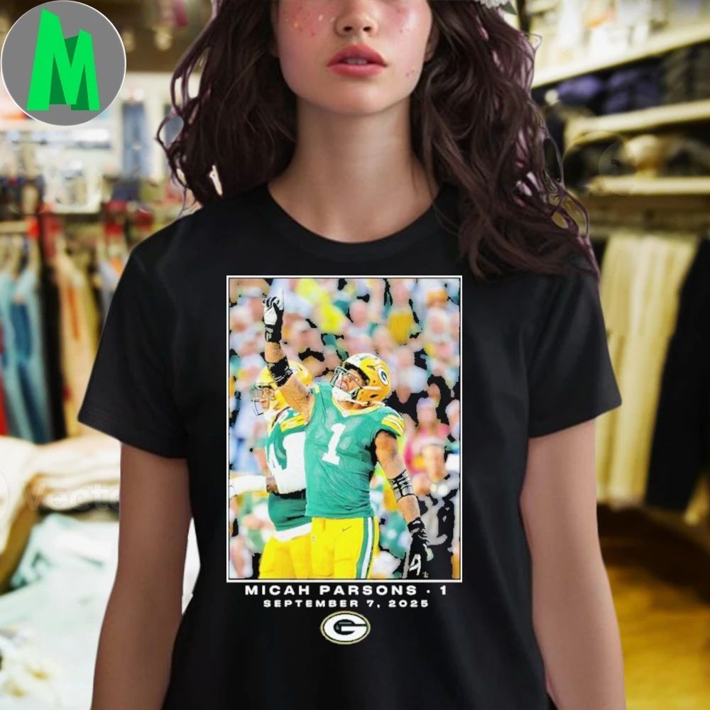 Micah Parsons Flash Features Week 1 Green Bay Football Logo Shirt