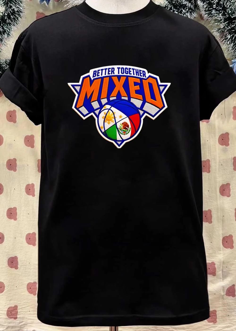 Better Together, Philippines and Mexico Flags Basketball Team Mixed T-Shirt