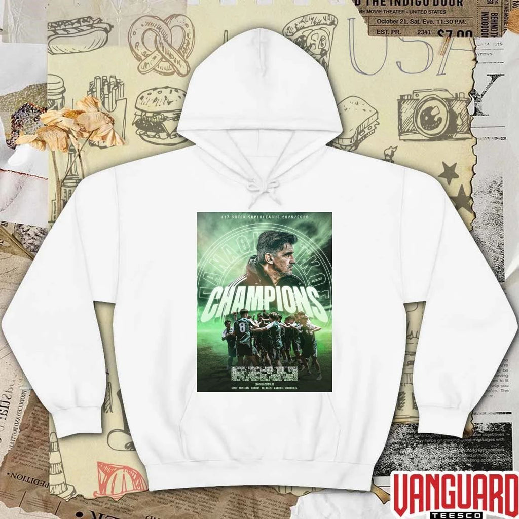 Panathinaikos U17 Greek Super League Championship 2025 – 2026 Season Poster t-shirt