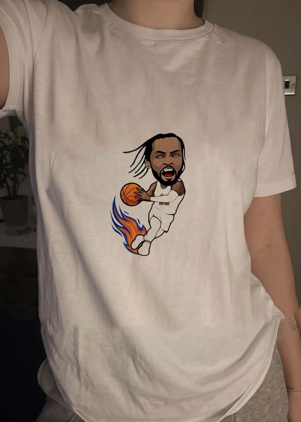 Kawhi Leonard Dribbling Basketball Cartoon Kawhi Leonard T-Shirt
