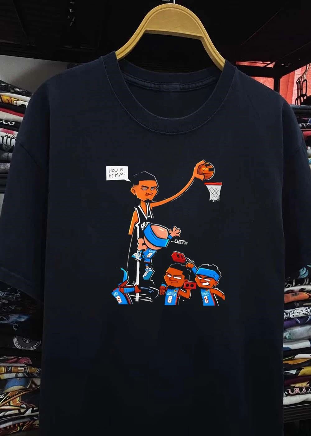 Victor Wembanyama San Antonio Spurs Chet Holmgren Oklahoma City Thunder How is he MVP NBA shirt