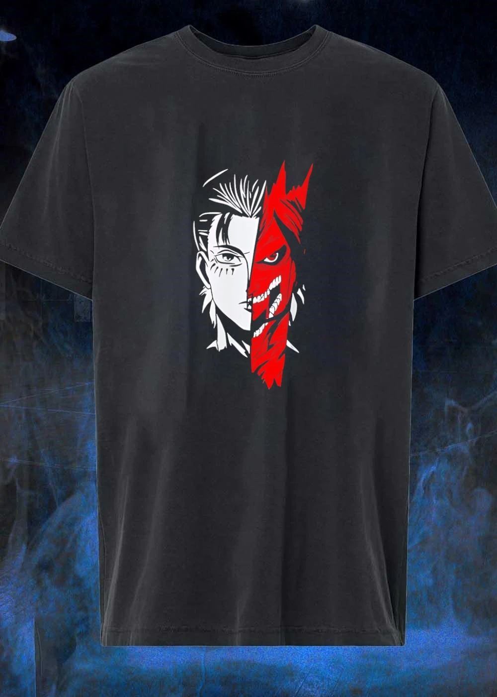Eren Yeager Attack Titan Transformation Split Face Attack on Titan the Rumbling Anime Manga 2026 Shirt