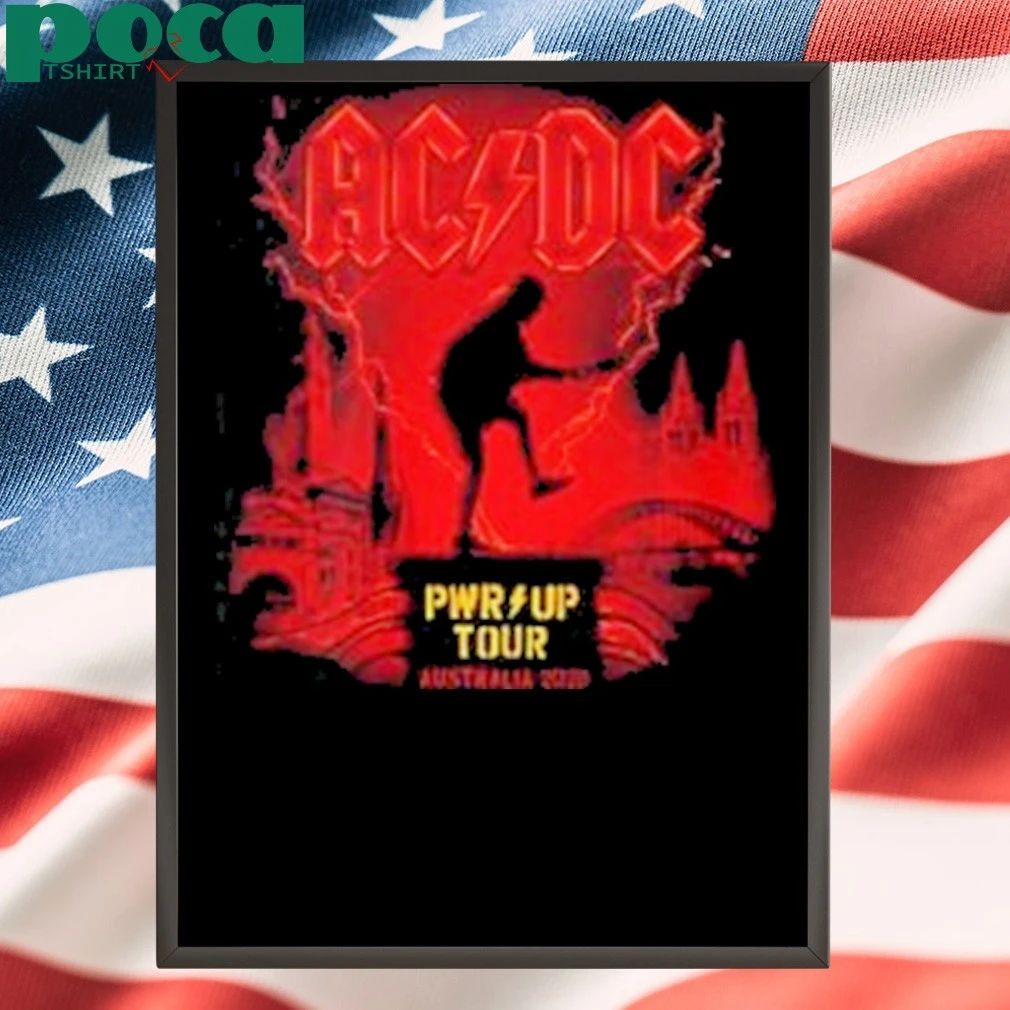ACDC PWR Up Australia Tour 2025 Cities Tour Dates shirt