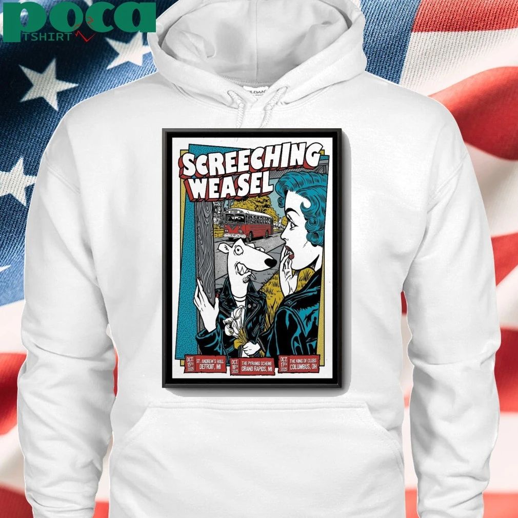Screeching Weasel Oct 15 2025 Detroit MI Poster shirt