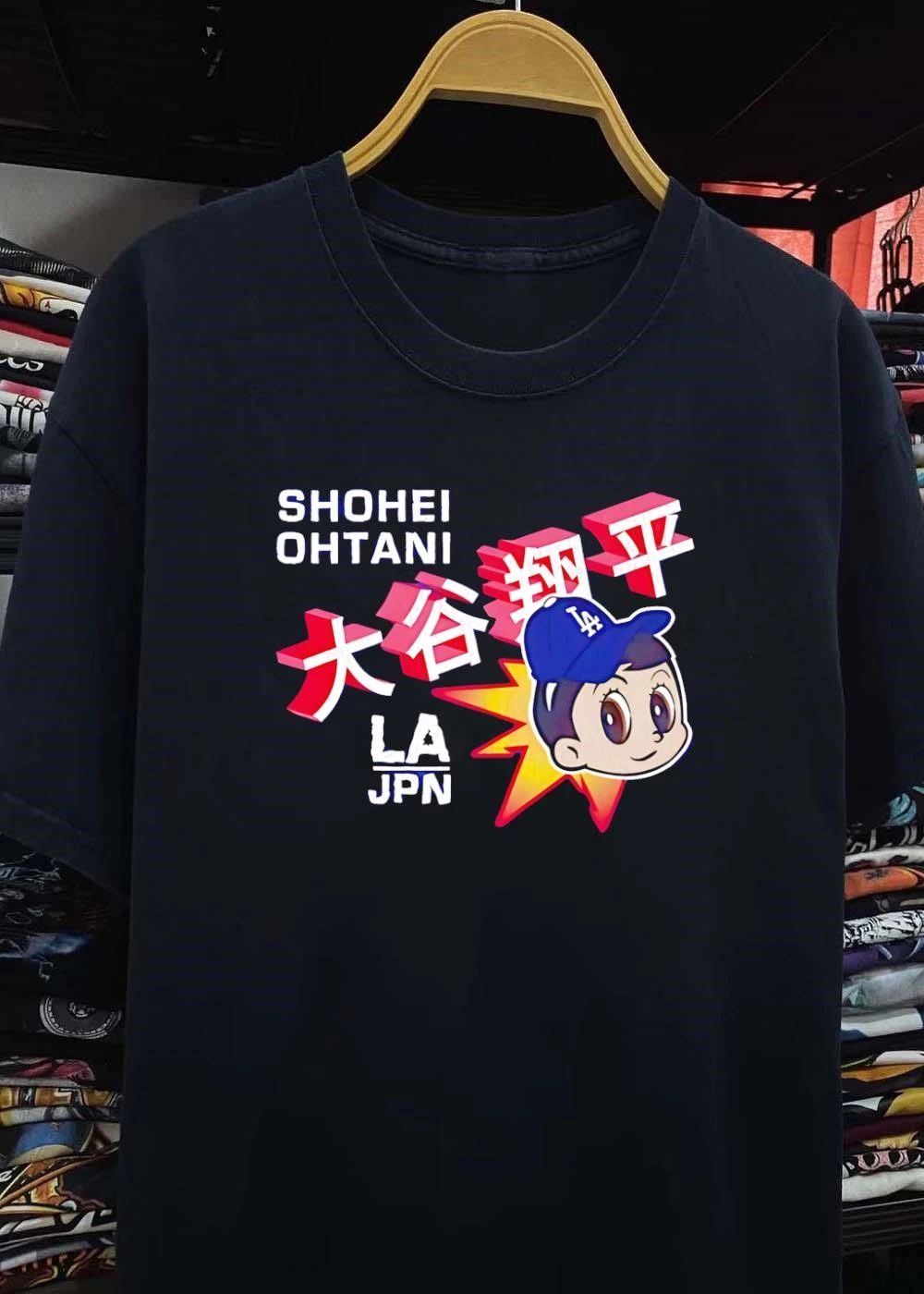 MLB Players Shohei Ohtani Mascot Cartoon Los Angeles Dodgers LA JPN T-Shirt