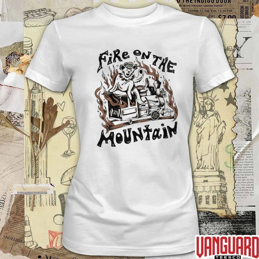 Grateful Dead Pop-Up Tees Poster Fire on the Mountain t-shirt