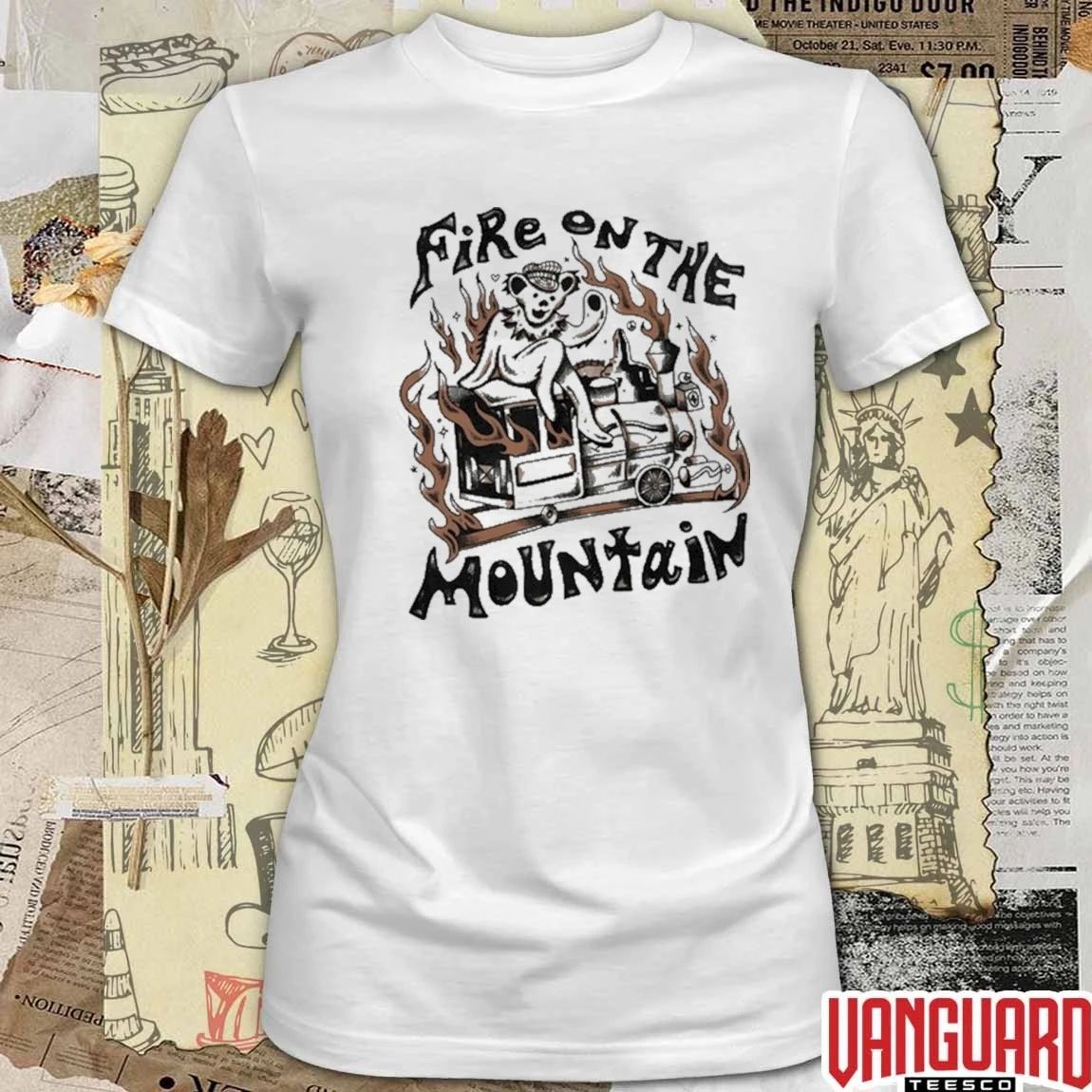 Grateful Dead Pop-Up Tees Poster Fire on the Mountain t-shirt