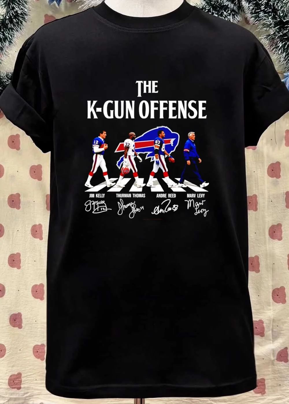 Jim Kelly Thurman Thomas Andre Reed Marv Levy The K-Gun Offense shirt