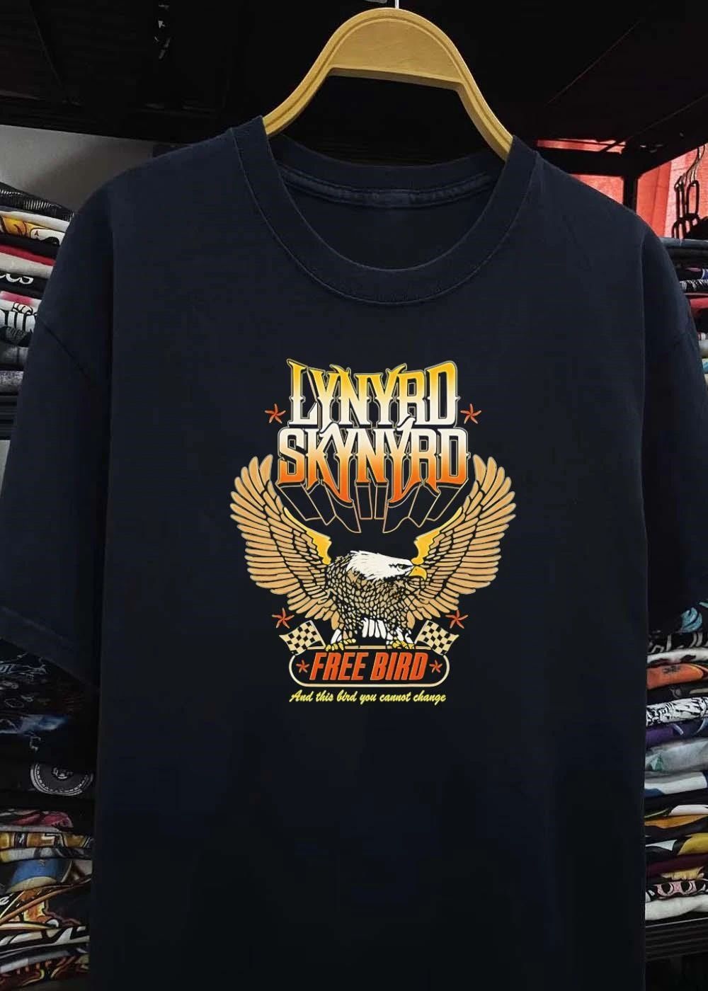 Lynyrd Skynyrd Eagle Racing Free Bird and This You Cannot Change T-Shirt