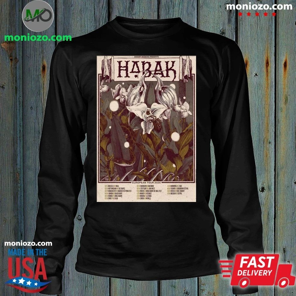 Habak European 2026 Tour poster T-Shirt – Best Gift for Music Fans