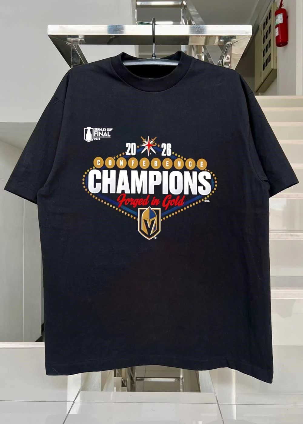Vegas Golden Knights 2026 Conference Champions Forged In Gold Stanley Cup Final shirt