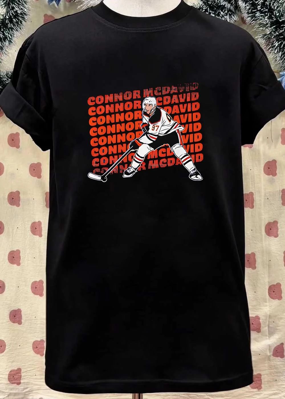 Connor McDavid Name Repeat hockey shirt