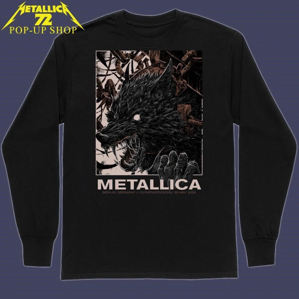 Metallica M72 Berlin Germany Mai 30, 2026 Olympiastadion Art By Collin Estrada T-Shirt
