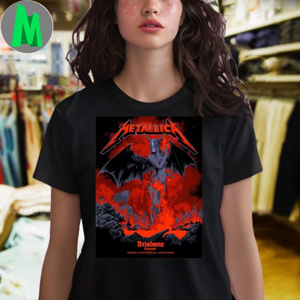Metallica M72 Brisbane Exclusive Pop-Up Poster Event Artwork By Ken Taylor World Tour On November 12 2025 At Suncorp Stadium Australia Shirt