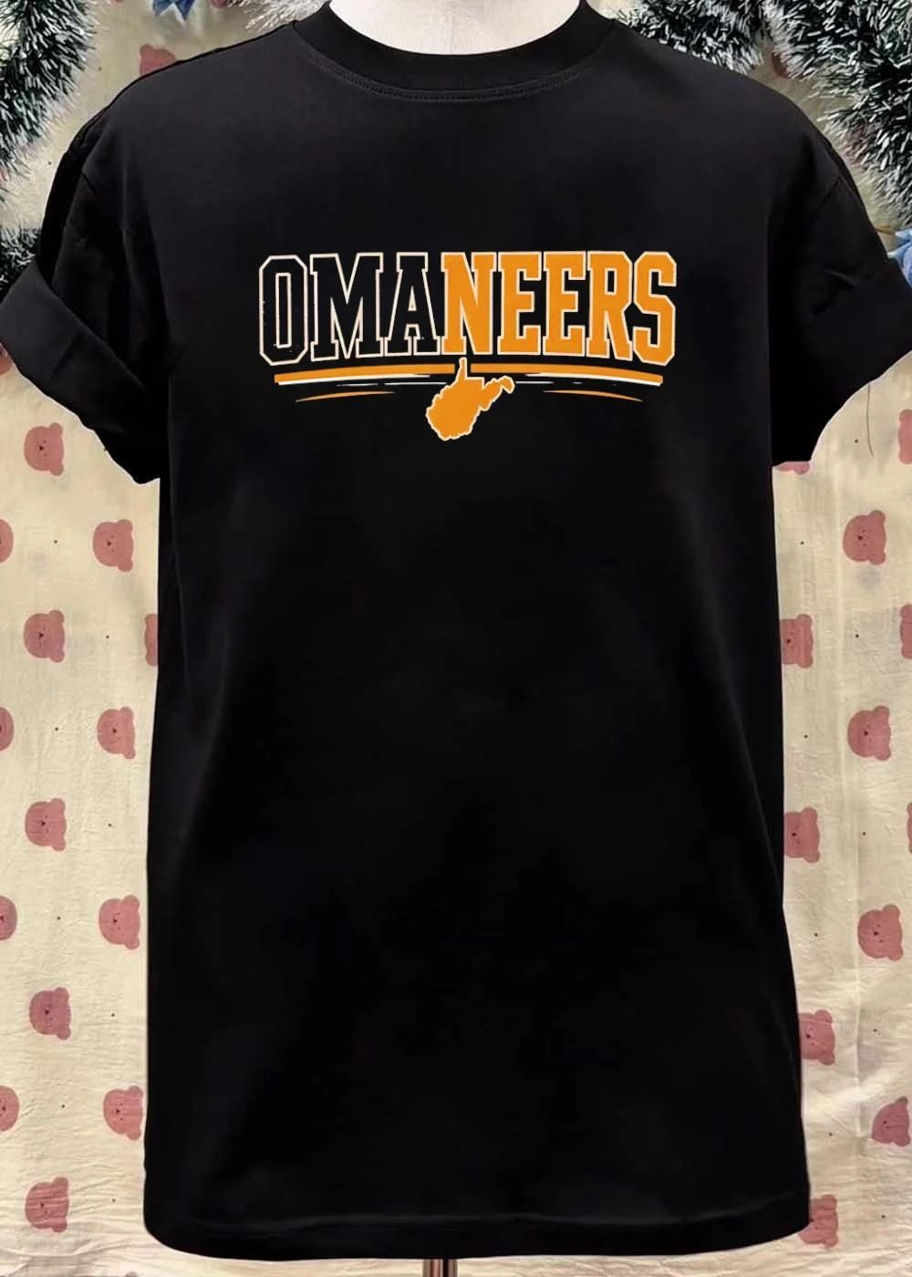 West Virginia Sports Apparel Omaneers West Virginia Map T-Shirt