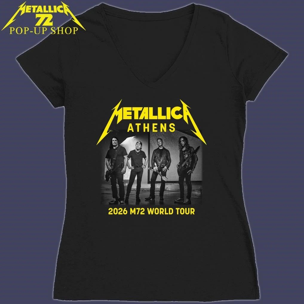 Metallica M72 Athens, Greece 2026 Band Members World Tour T-Shirt