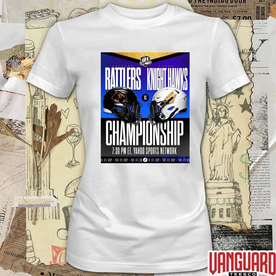 Arizona Rattlers Vs Vegas Knight Hawks May 17, 2026 IFL Cup Championship Game Poster t-shirt