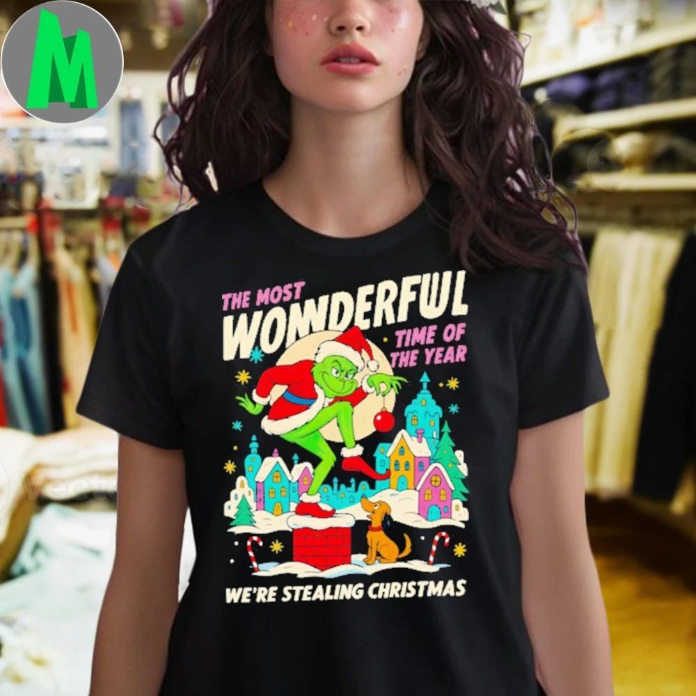 90s Christmas Movie Character The Most Wonderful Time Of The Year We’re Stealing Christmas Shirt