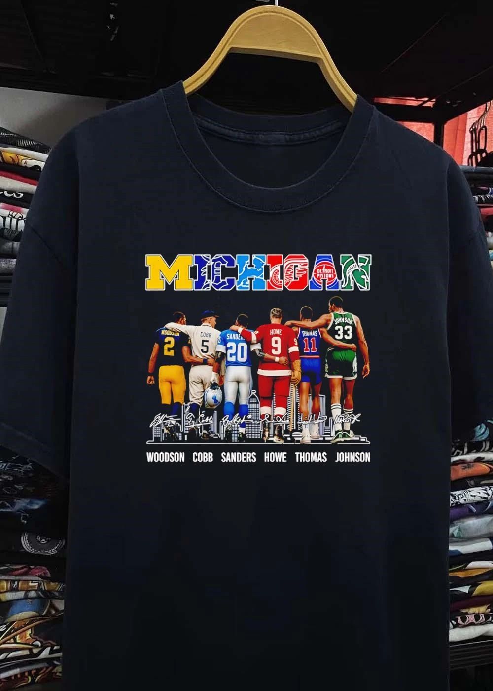 Woodson Cobb Sanders Howe Thomas Johnson Michigan Legends Standing Together Shirt