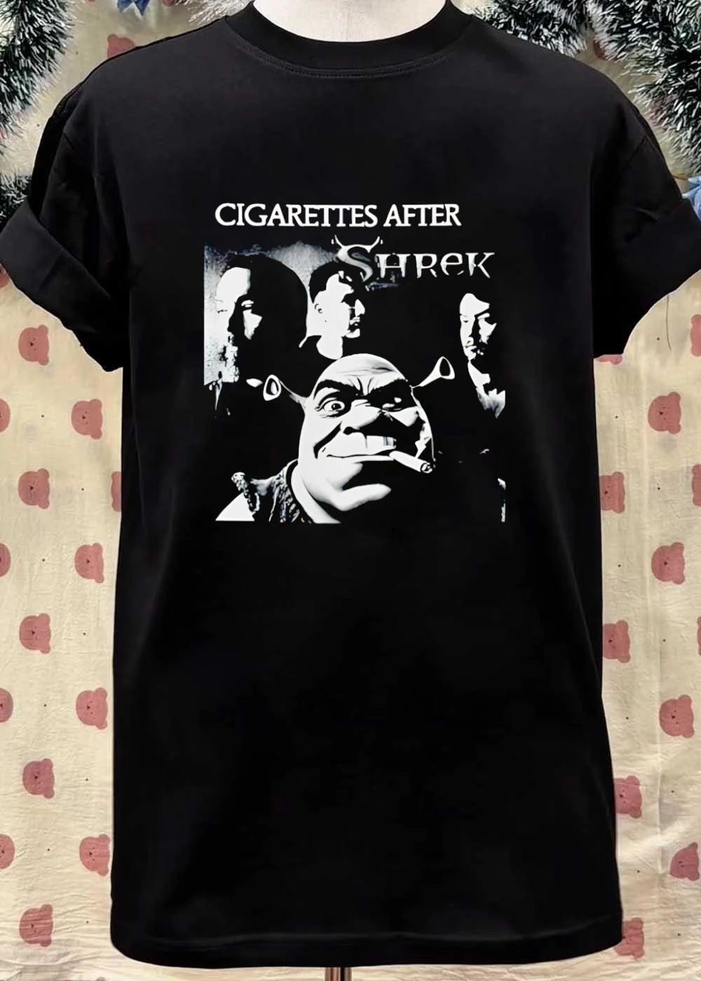 Smutty Memories Shrek Smoking Cigarettes After Shrek T-Shirt
