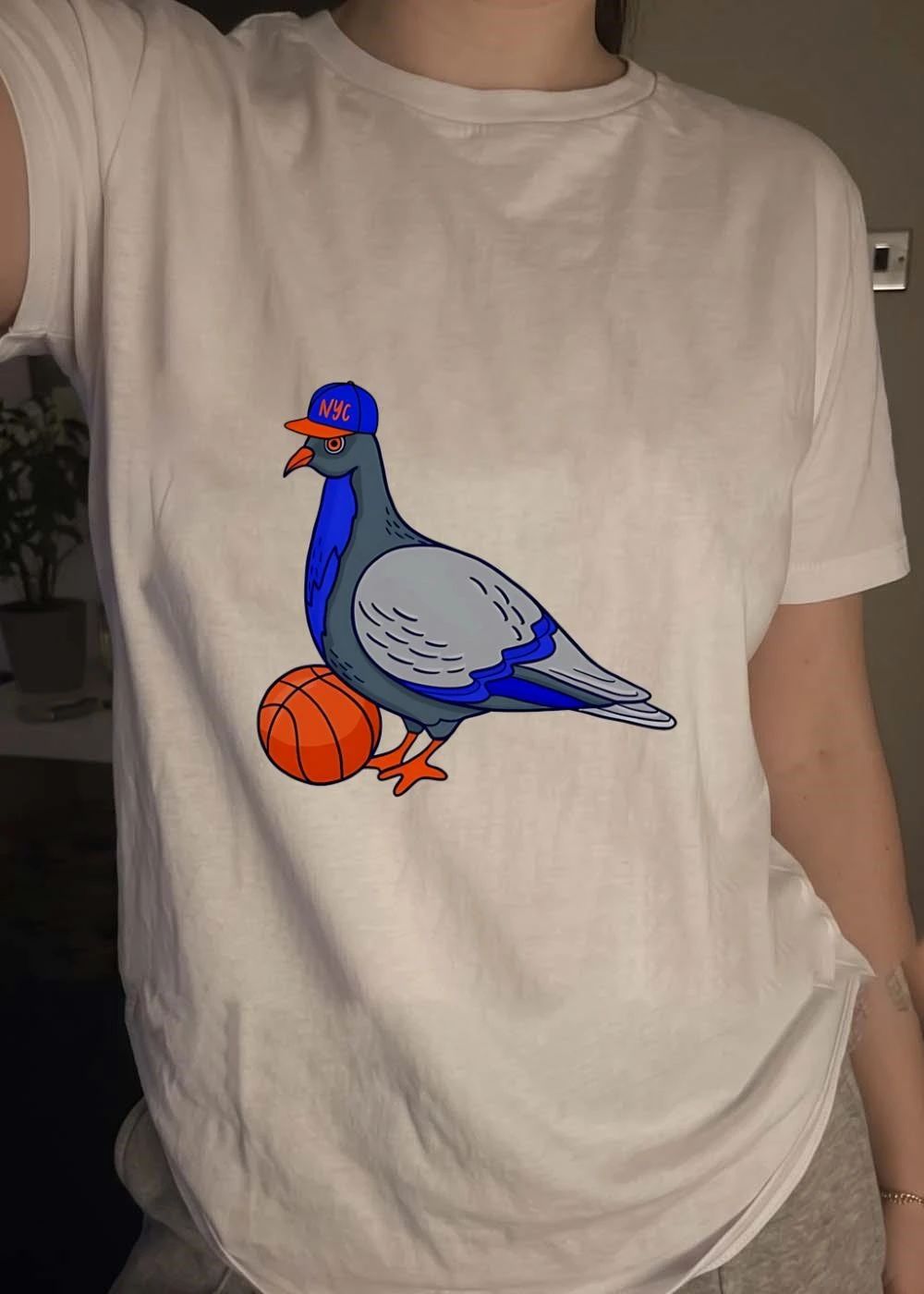 NYC Pigeon Basketball T-Shirt