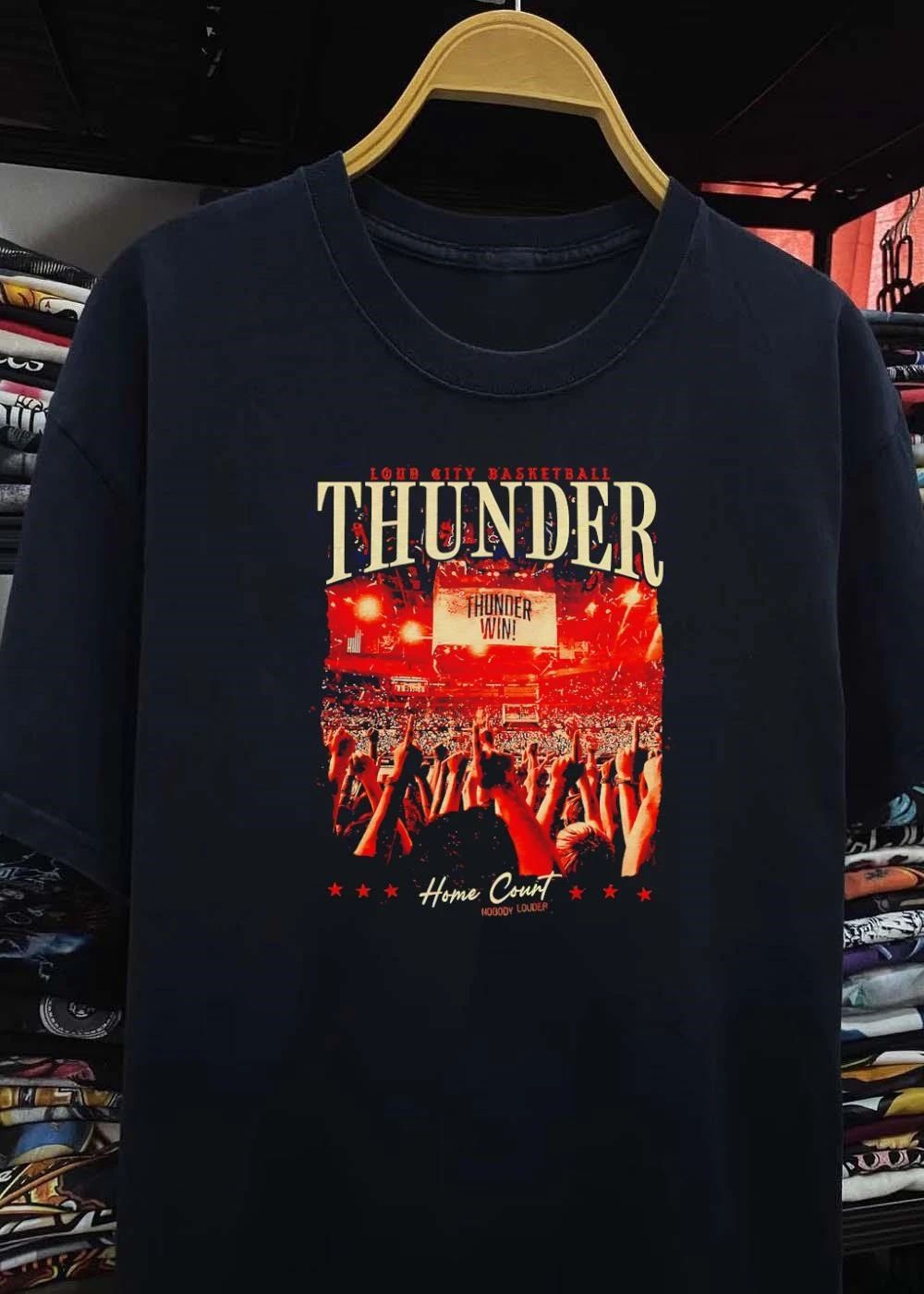 Loud City Basketball Thunder Win Home Court Nobody Louder shirt