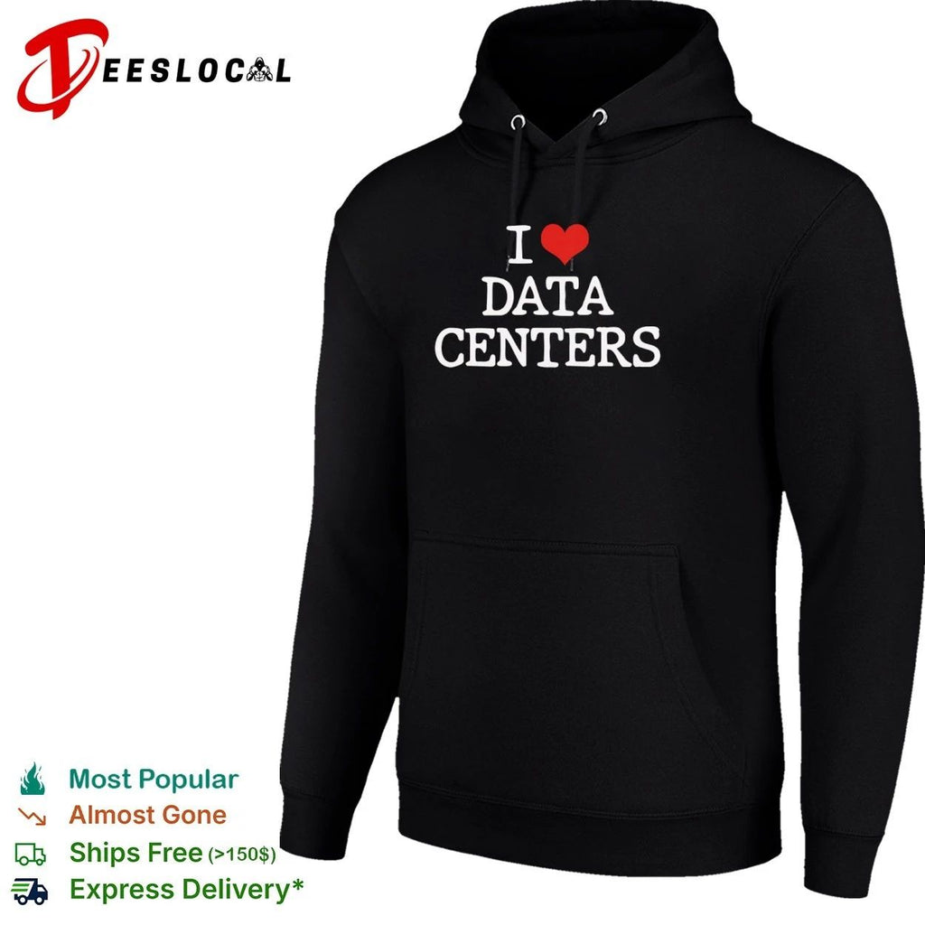 I Love Data Centers server IT cloud computing T-shirt