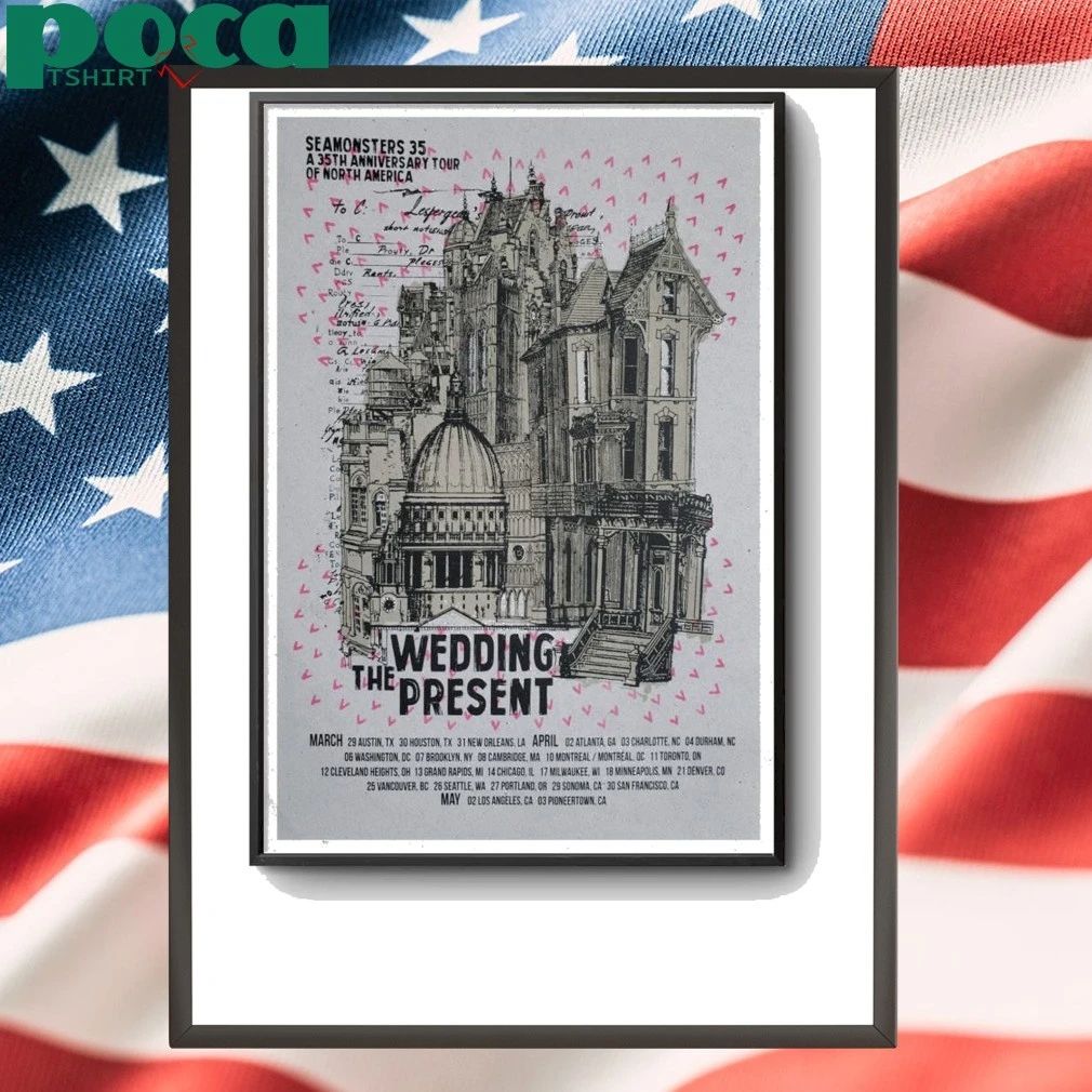 May 2 2026 The Wedding Present Los Angeles Poster TOUR shirt